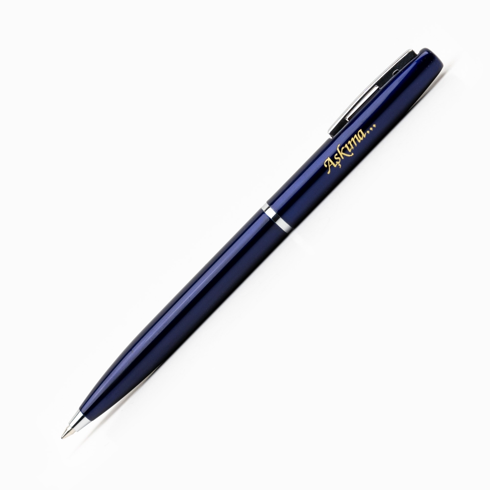 Steelpen "Aşkıma" Baskılı Tükenmez Kalem - Lacivert
