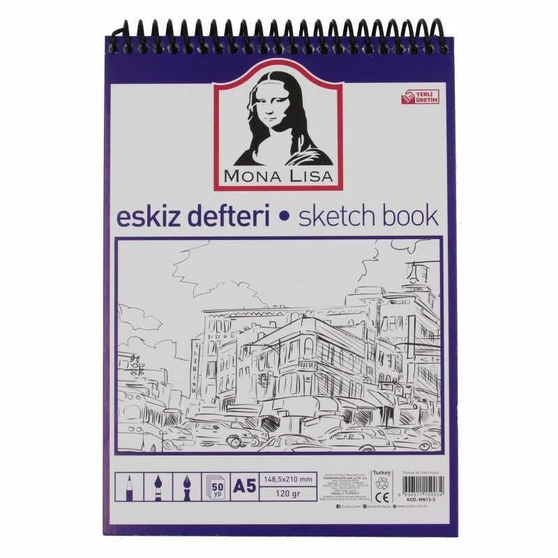 Südor Spiralli Eskiz Defteri (Sketch Book) A5 120 G 50 Yp