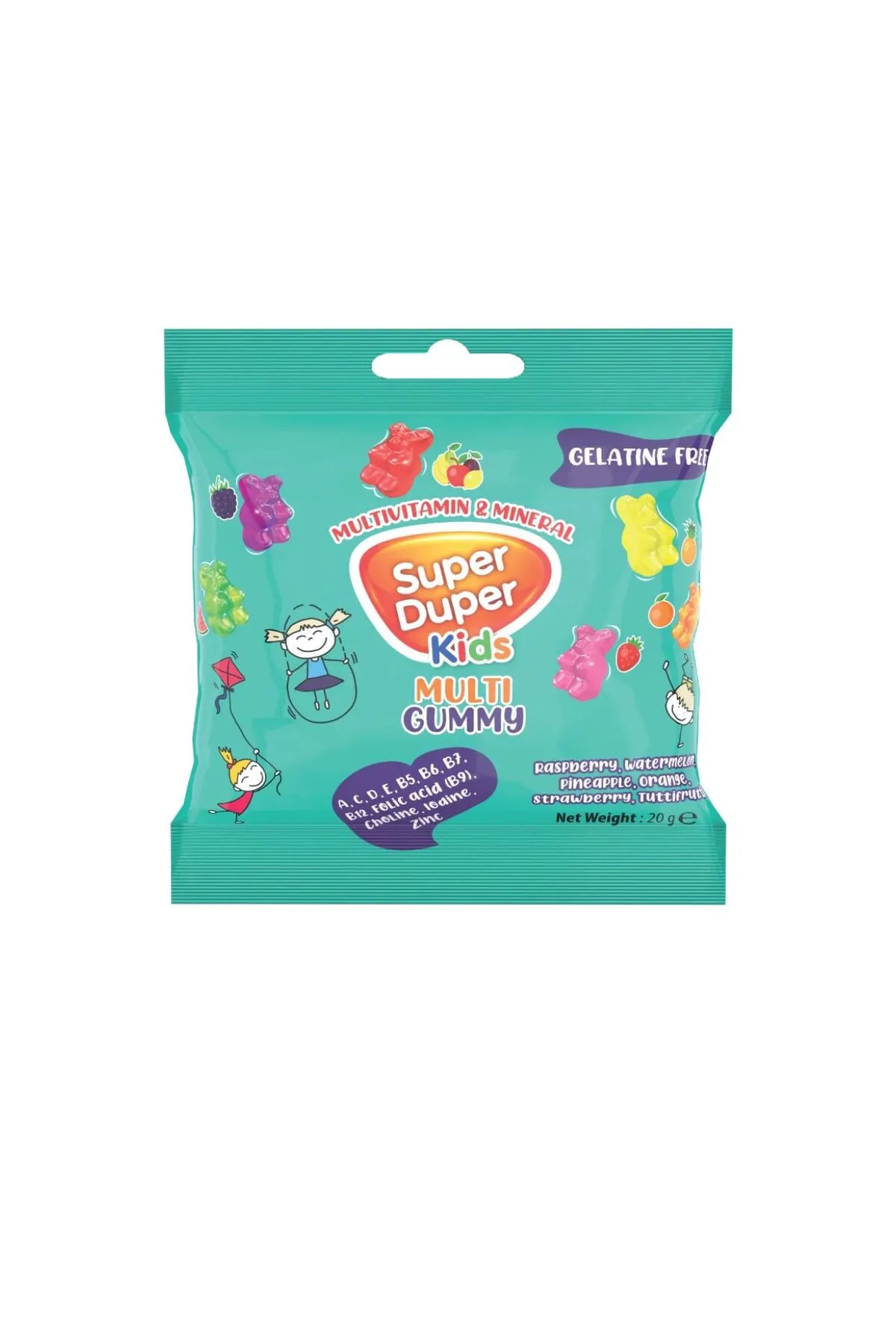 Super Duper Kids 20gr Vitaminli Jelibon - 20 Paket Super Duper Kids 20gr Vitaminli Jelibon - 20 Paket