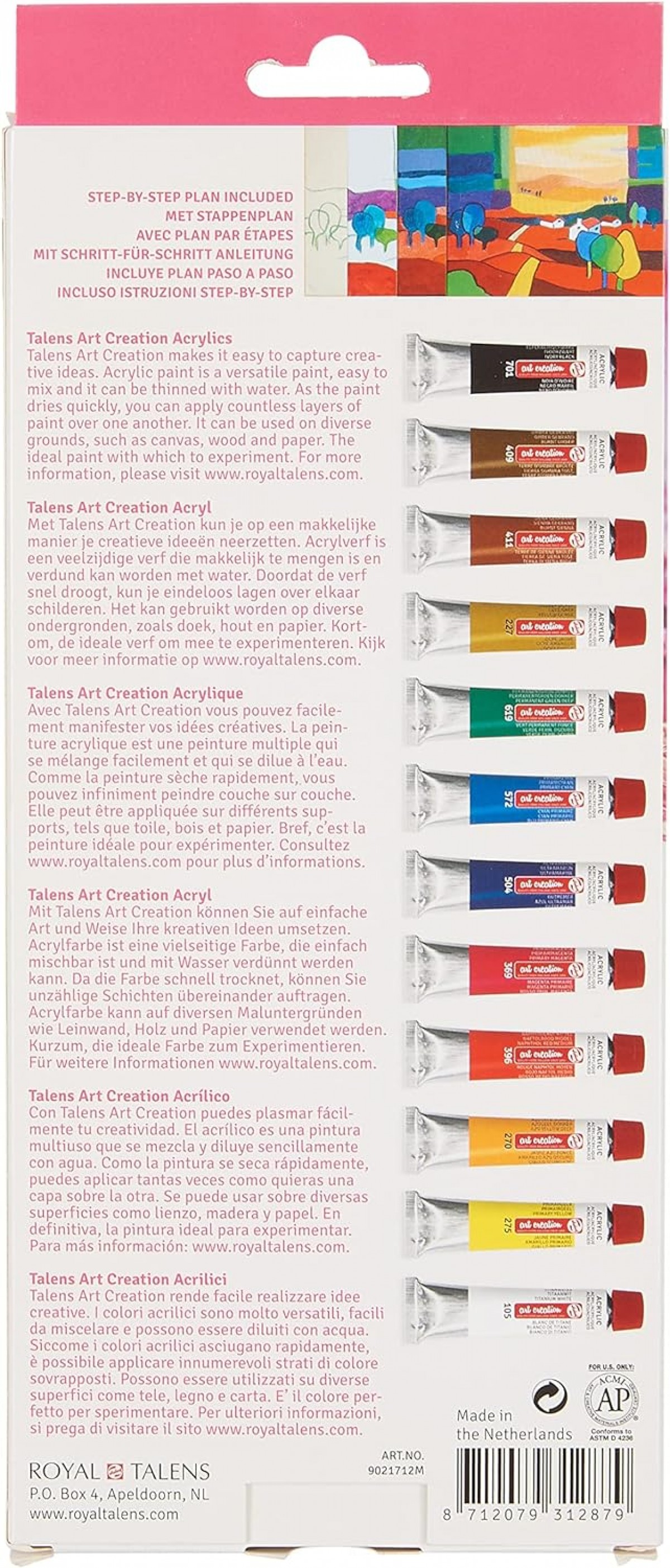 Talens Art Creation Acrylic Colour 12x12ml Akrilik Boya Seti / 9021712M Talens Art Creation Acrylic Colour 12x12ml Akrilik Boya Seti / 9021712M