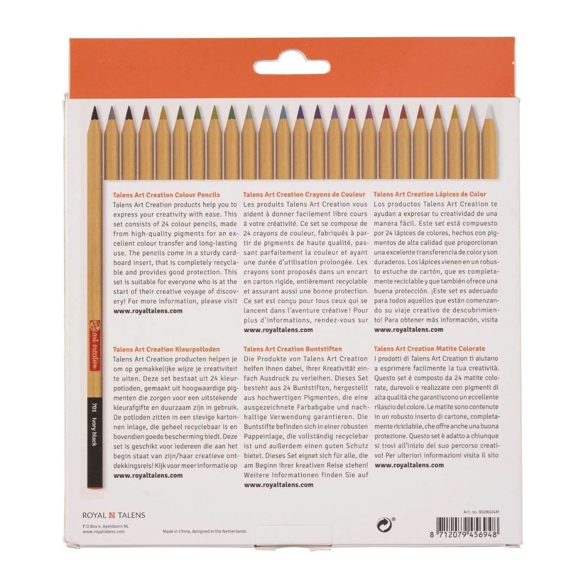 Talens Art Creation Colour Pencils 24'lü Sanatsal Kuru Boya Kalem Seti / 9028024M Talens Art Creation Colour Pencils 24'lü Sanatsal Kuru Boya Kalem Seti / 9028024M