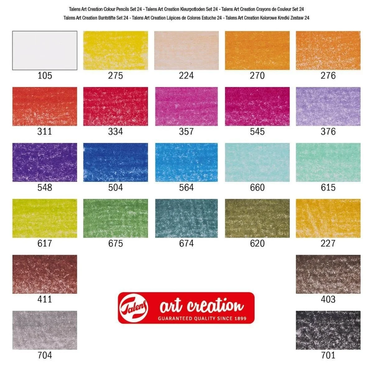 Talens Art Creation Colour Pencils 24'lü Sanatsal Kuru Boya Kalem Seti / 9028024M Talens Art Creation Colour Pencils 24'lü Sanatsal Kuru Boya Kalem Seti / 9028024M