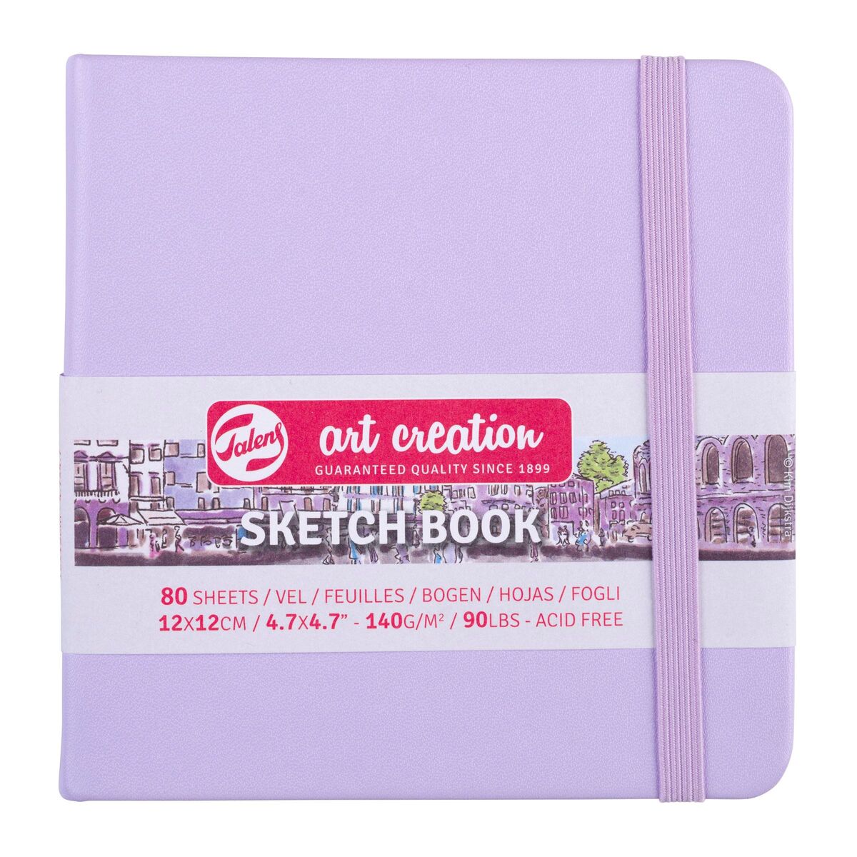Talens Art Creation Sketch Book 12x12cm 140gr 80yp Sert Kapak Eskiz Defteri Eflatun/ RT9314134M