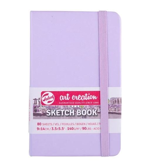 Talens Art Creation Sketch Book 9x14cm 140gr 80yp Sert Kapak Eskiz Defteri Eflatun/ RT9314131M