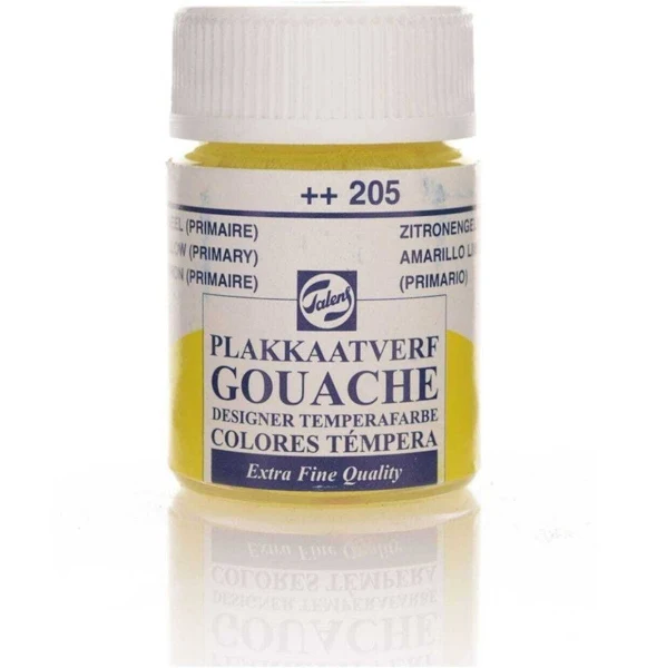 Talens Gouache Jar 16ml Guaj Boya Lemon Yellow / 205 Talens Gouache Jar 16ml Guaj Boya Lemon Yellow / 205