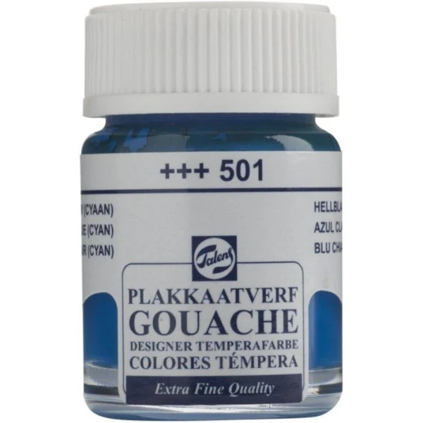 Talens Gouache Jar 16ml Guaj Boya Lıght Blue Cyan / 501 Talens Gouache Jar 16ml Guaj Boya Lıght Blue Cyan / 501