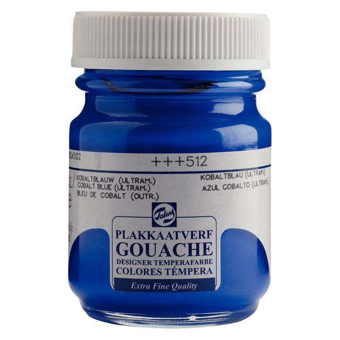 Talens Gouache Jar 50ml Guaj Boya Cobalt Blue (Ultramarine) / 512 Talens Gouache Jar 50ml Guaj Boya Cobalt Blue (Ultramarine) / 512