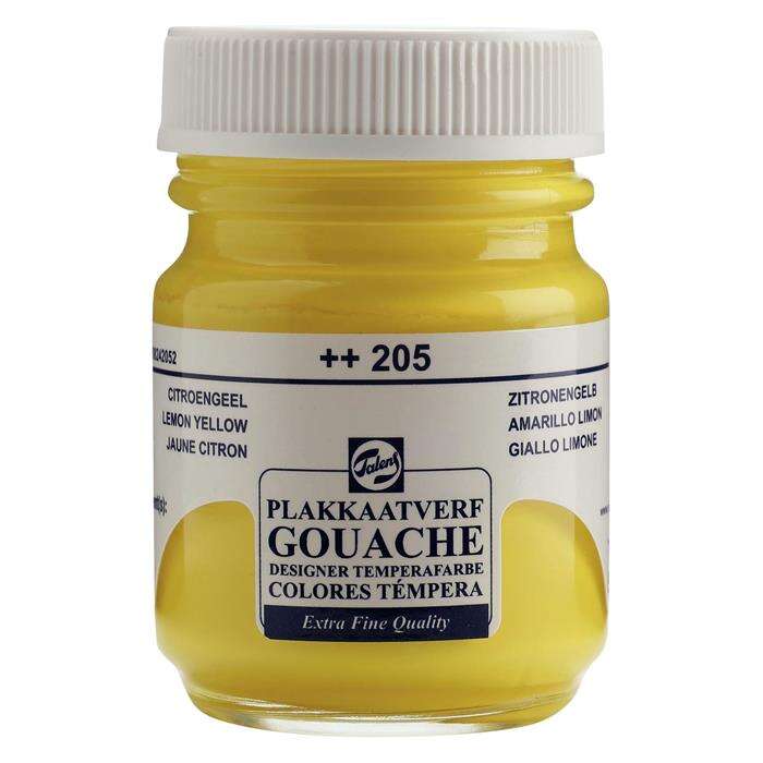 Talens Gouache Jar 50ml Guaj Boya Lemon Yellow / 205 Talens Gouache Jar 50ml Guaj Boya Lemon Yellow / 205