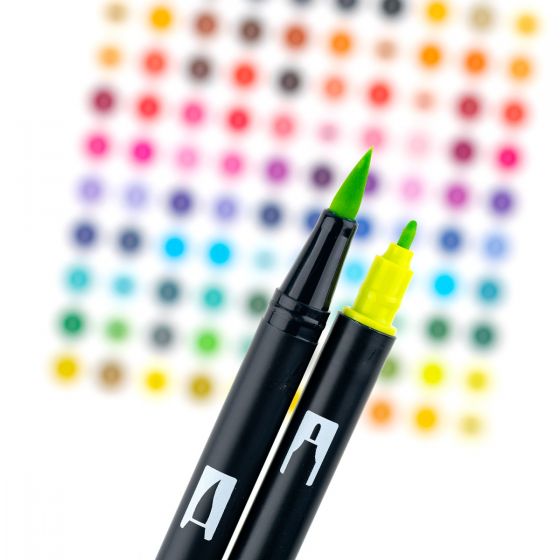 Tombow ABT Dual Brush Pen Grafik Kalemi 10'lu Set - Bright (Parlak Renkler)