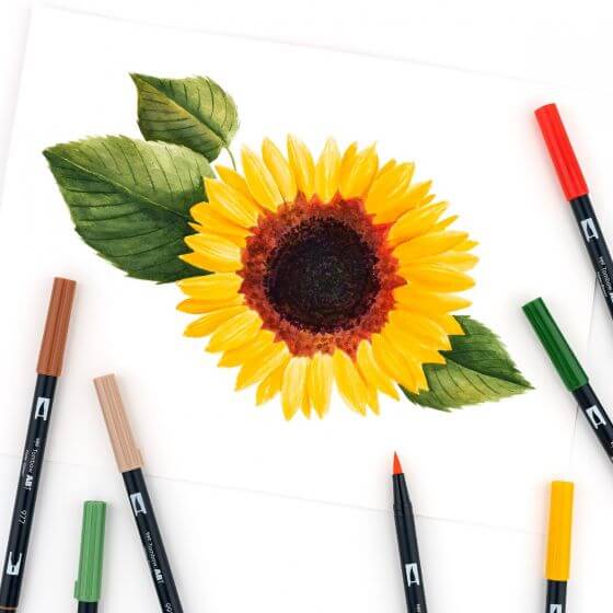 Tombow ABT Dual Brush Pen Grafik Kalemi 10'lu Set - Secondary (Ara Renkler)