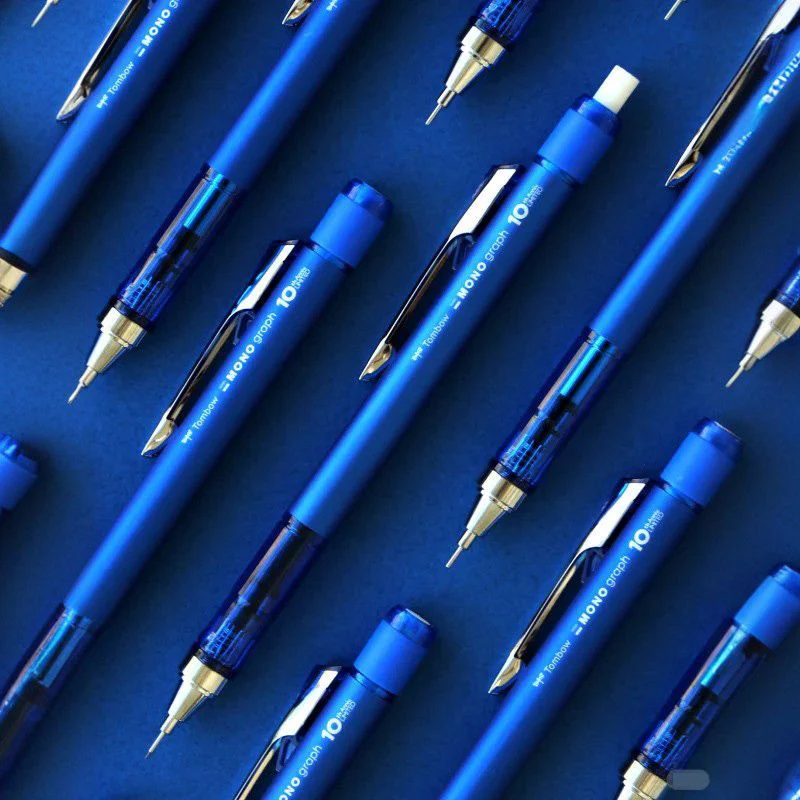 Tombow Mono Graph Limited Edition 10. Anniversary Neutral 0.5mm Mekanik Kurşun Kalem Mavi / DPA-164