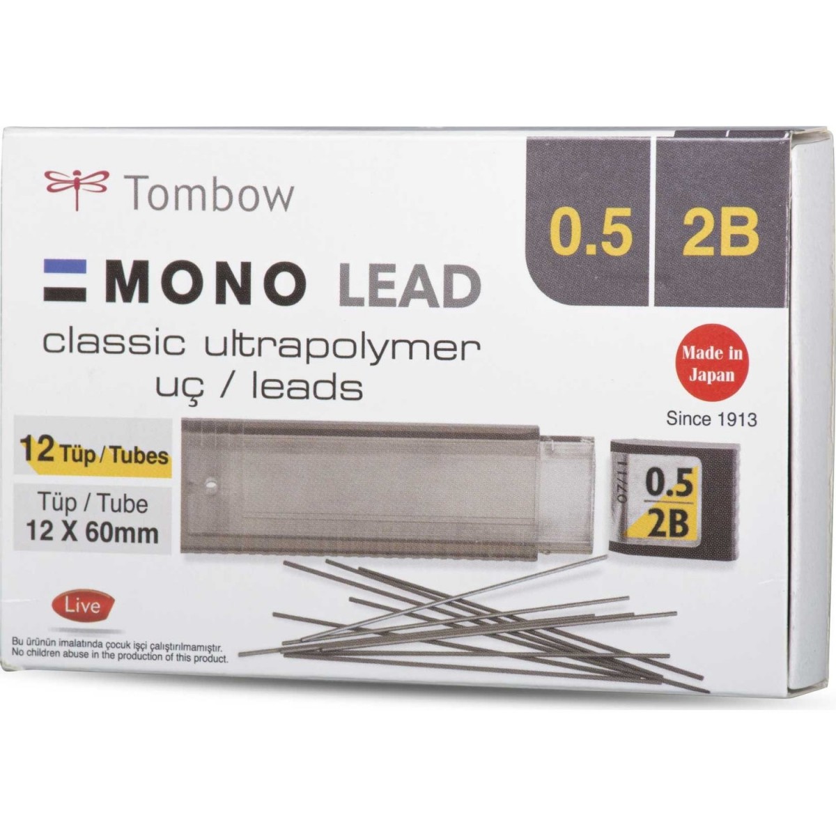 Tombow Mono Lead 0.5mm 2B Min (Uç) 12'li Kutu