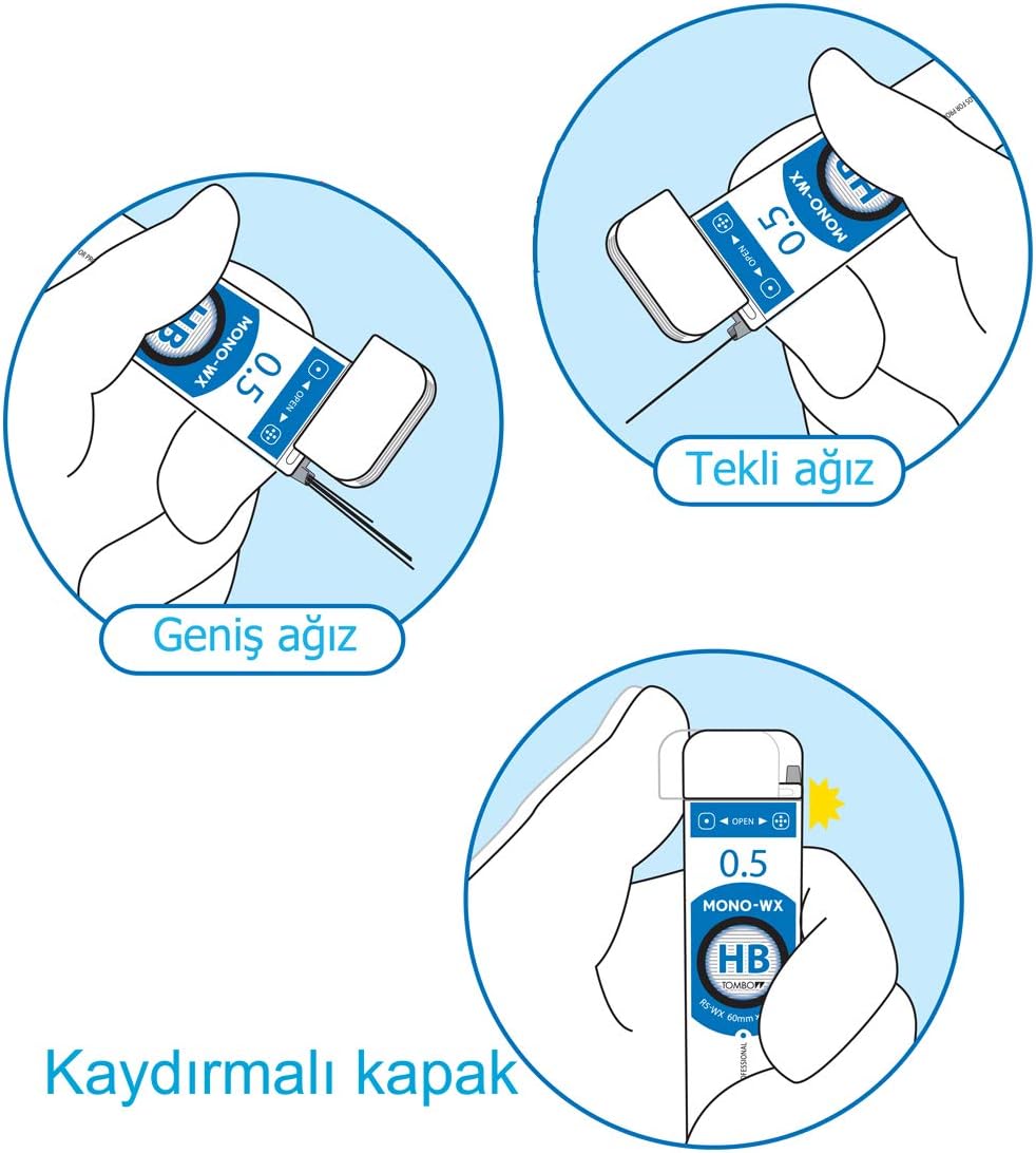 Tombow Mono WX 0.3mm HB 20'li Min (Uç) Tombow Mono WX 0.3mm HB 20'li Min (Uç)