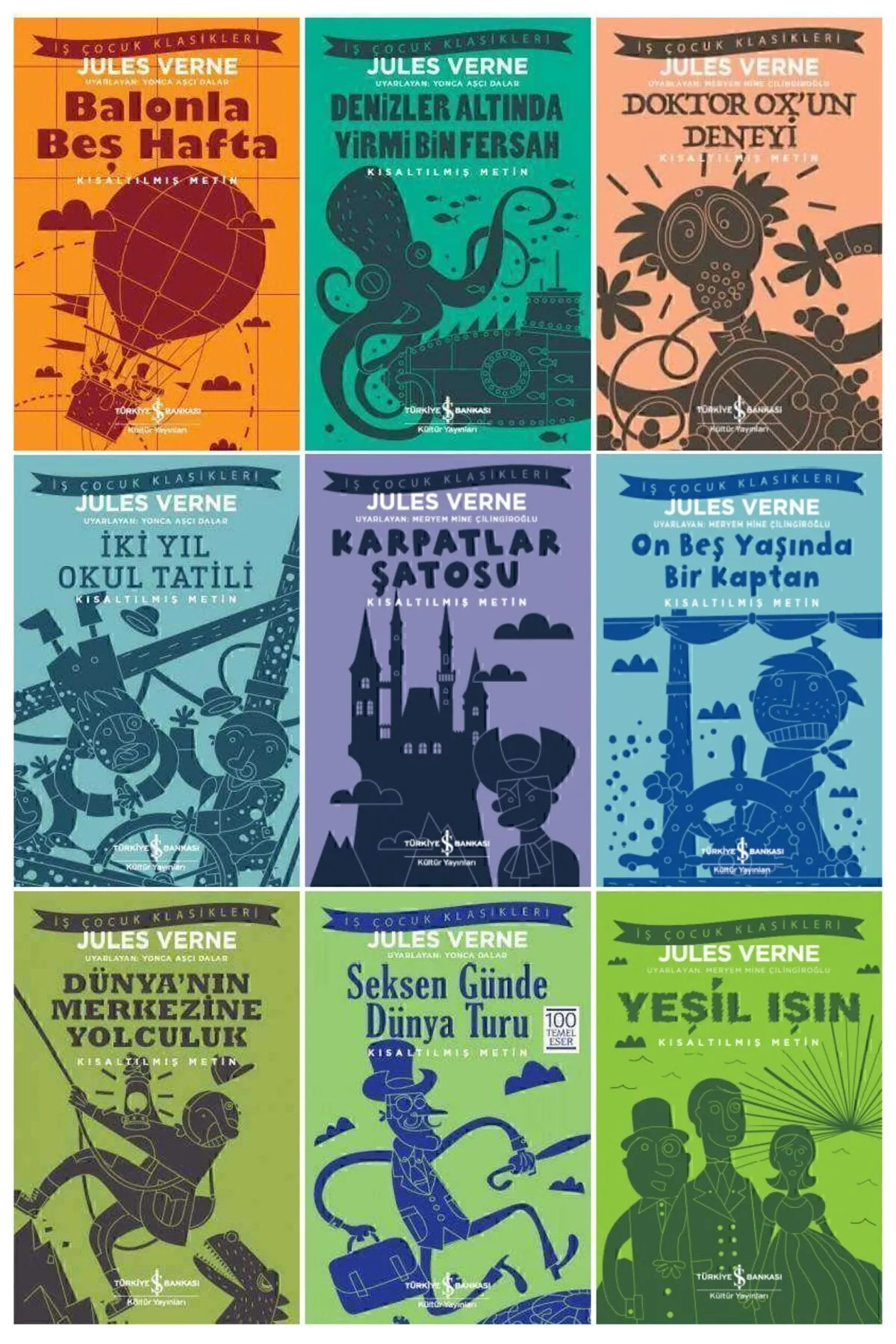 Türkiye İş Bankası Jules Verne Çocuk Klasikleri 9 Kitap Set Türkiye İş Bankası Jules Verne Çocuk Klasikleri 9 Kitap Set