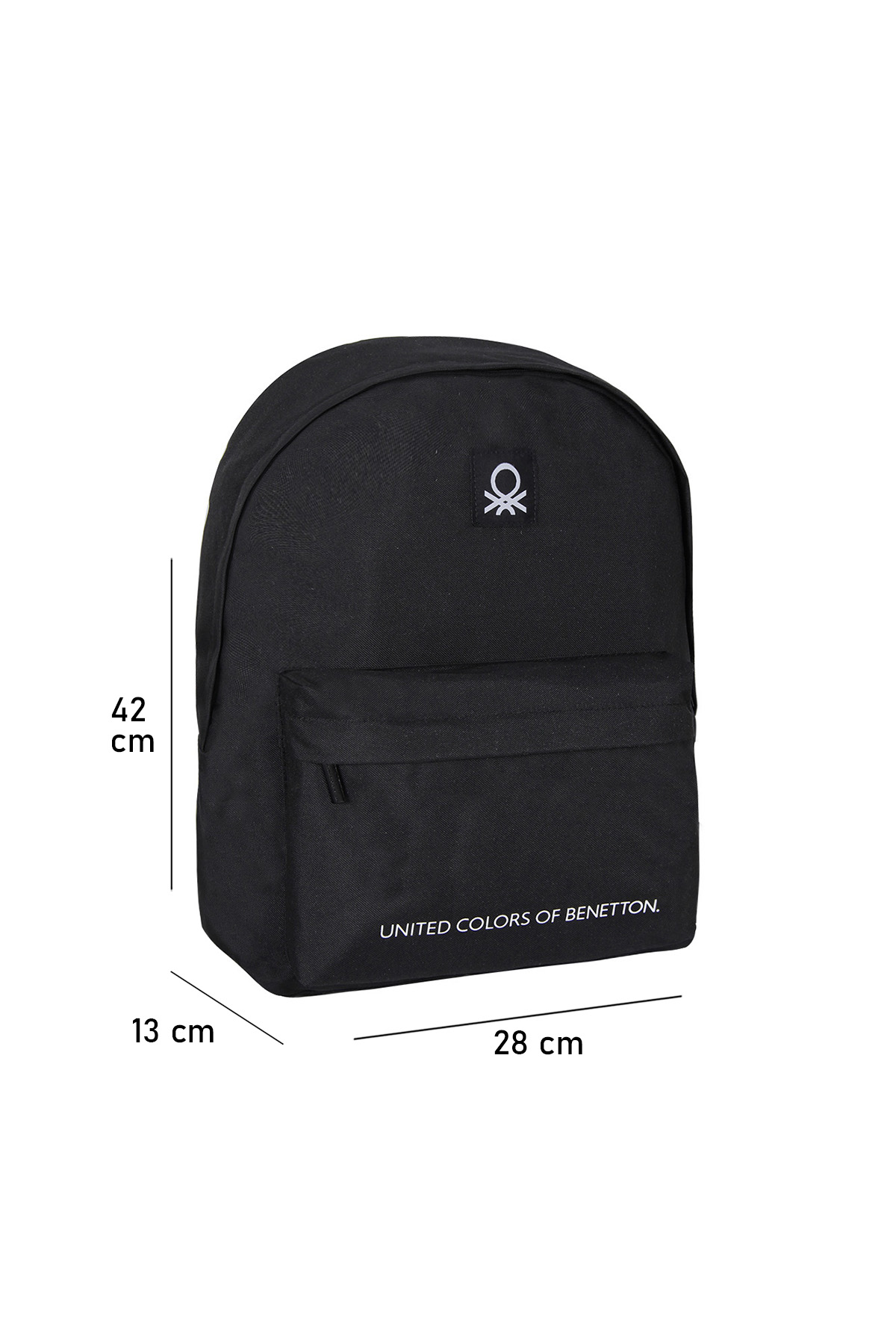 United Colors of Benetton Basic Tek Bölmeli Sırt Çantası Siyah /  70685