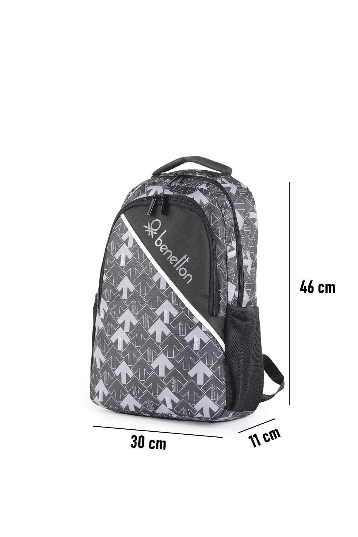 United Colors of Benetton Çift Bölmeli Okul Sırt Çantası Siyah Ok / 03739 United Colors of Benetton Çift Bölmeli Okul Sırt Çantası Siyah Ok / 03739