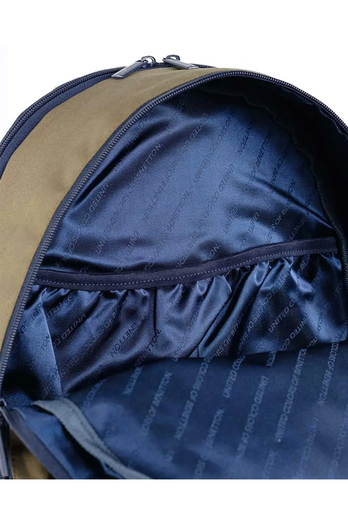 United Colors of Benetton Çift Bölmeli Unisex Okul Sırt Çantası Hâki-Lacivert / 03859