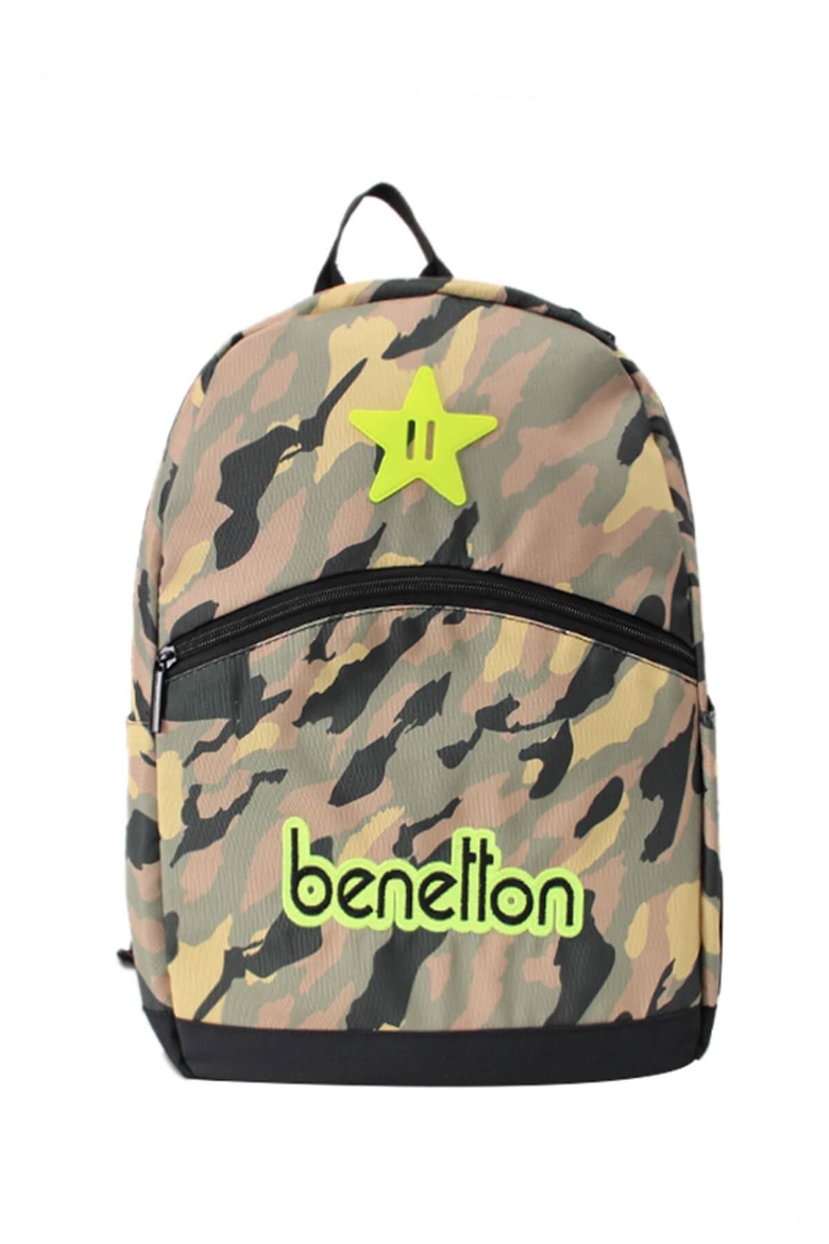 United Colors of Benetton Kamuflaj Okul Çantası Hâki / 76063