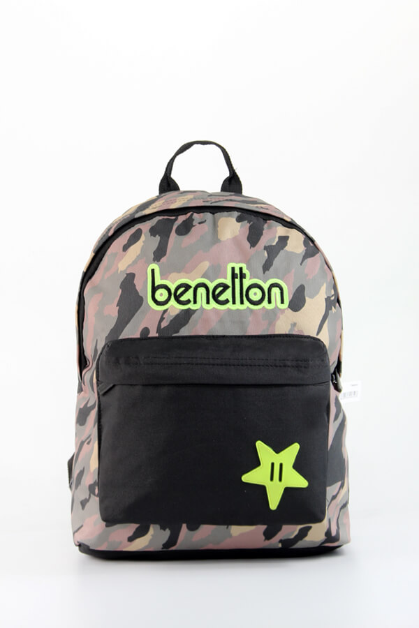 United Colors of Benetton Kamuflaj Okul Çantası Hâki / 76064