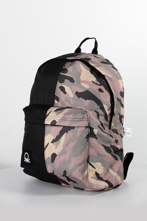 United Colors of Benetton Kamuflaj Okul Çantası Siyah+Haki / 76008 United Colors of Benetton Kamuflaj Okul Çantası Siyah+Haki / 76008