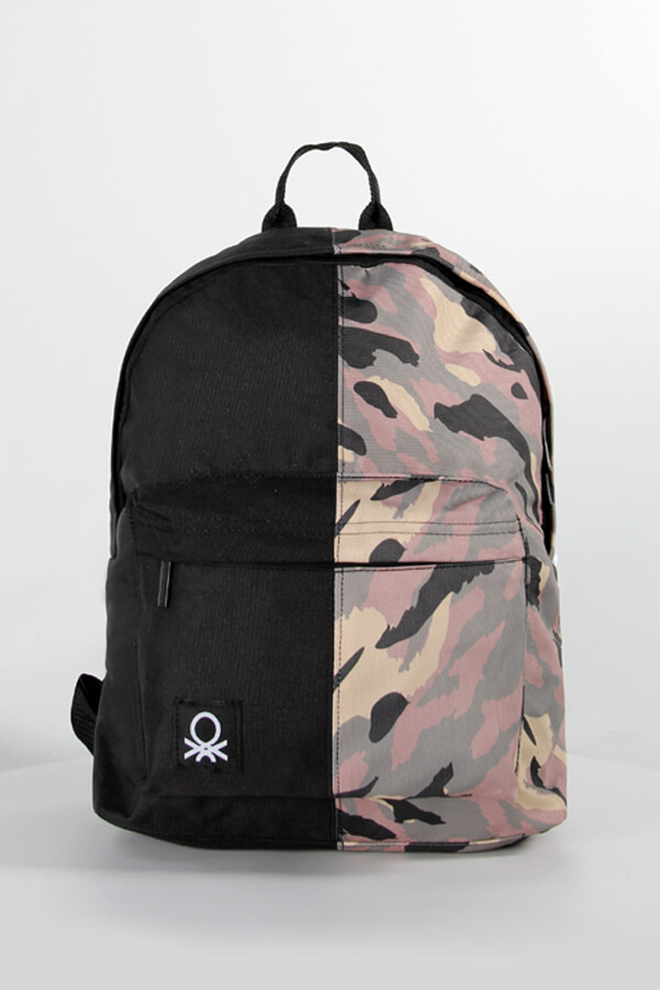 United Colors of Benetton Kamuflaj Okul Çantası Siyah+Haki / 76008 United Colors of Benetton Kamuflaj Okul Çantası Siyah+Haki / 76008