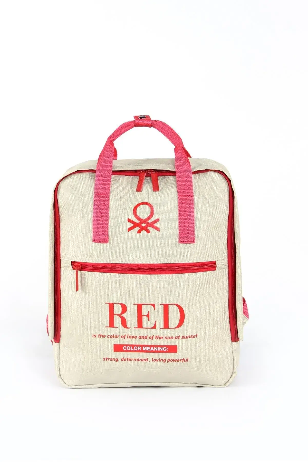 United Colors of Benetton "Red" Okul Sırt Çantası Bej / 03822 United Colors of Benetton "Red" Okul Sırt Çantası Bej / 03822