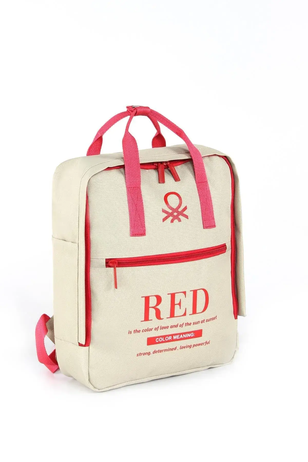 United Colors of Benetton "Red" Okul Sırt Çantası Bej / 03822