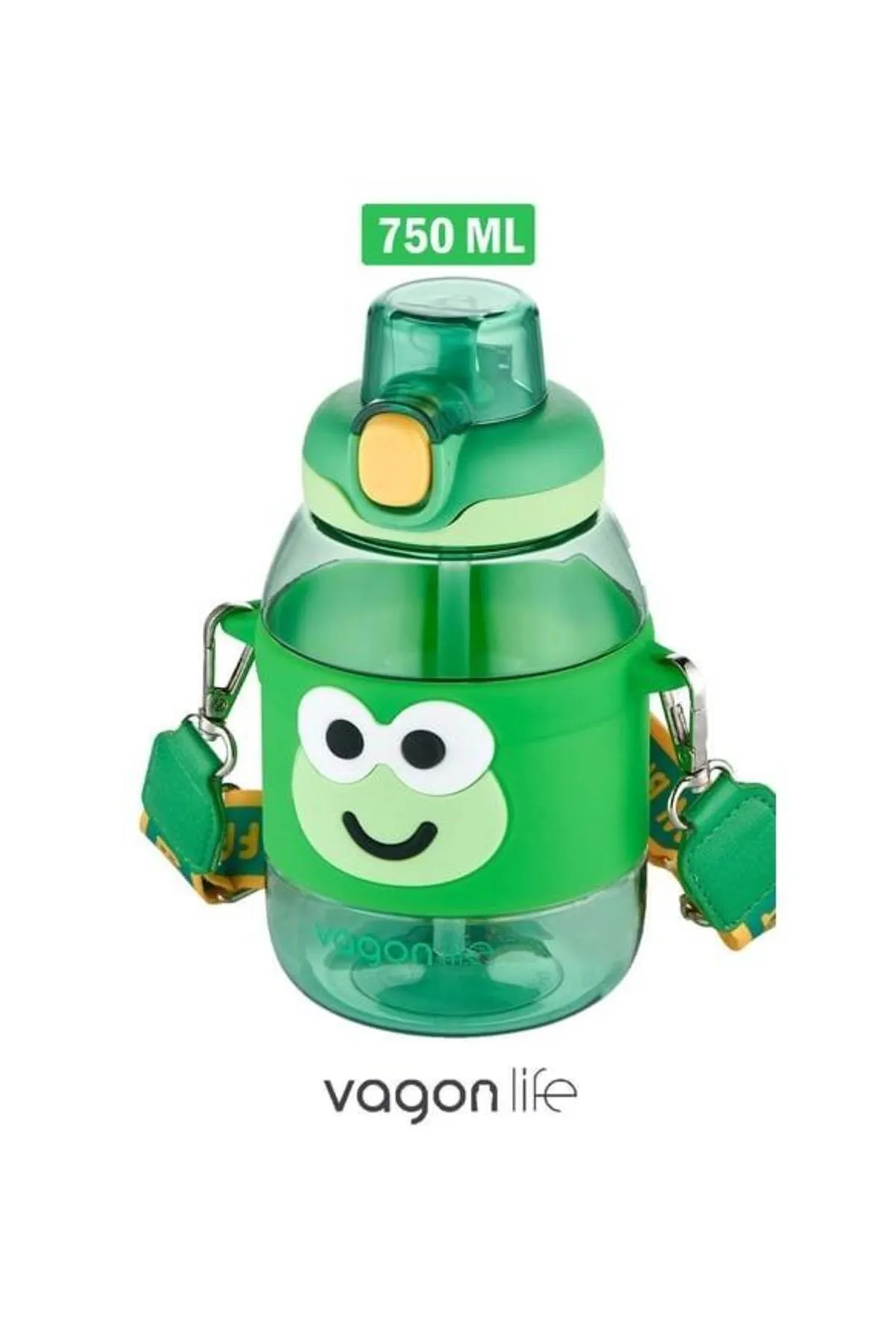 Vagonlife 600ml Hayvan Figürlü Pipetli Tritan Matara - 1 Adet / 2029 Vagonlife 600ml Hayvan Figürlü Pipetli Tritan Matara - 1 Adet / 2029