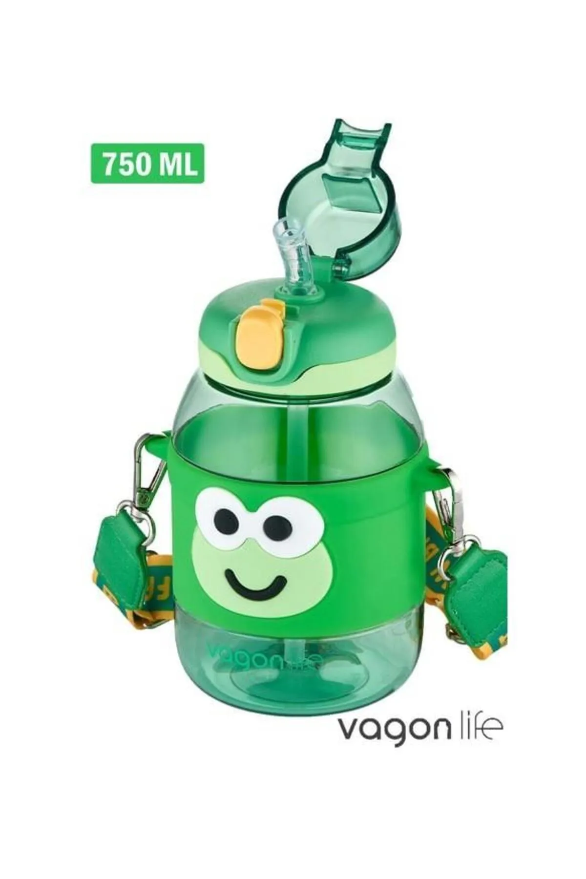 Vagonlife 600ml Hayvan Figürlü Pipetli Tritan Matara - 1 Adet / 2029