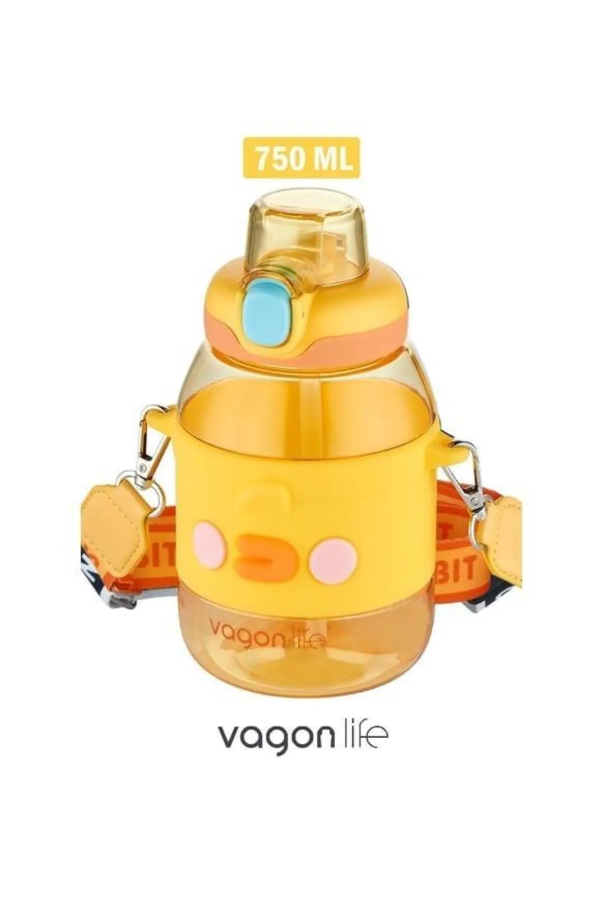 Vagonlife 600ml Hayvan Figürlü Pipetli Tritan Matara - 1 Adet / 2029 Vagonlife 600ml Hayvan Figürlü Pipetli Tritan Matara - 1 Adet / 2029