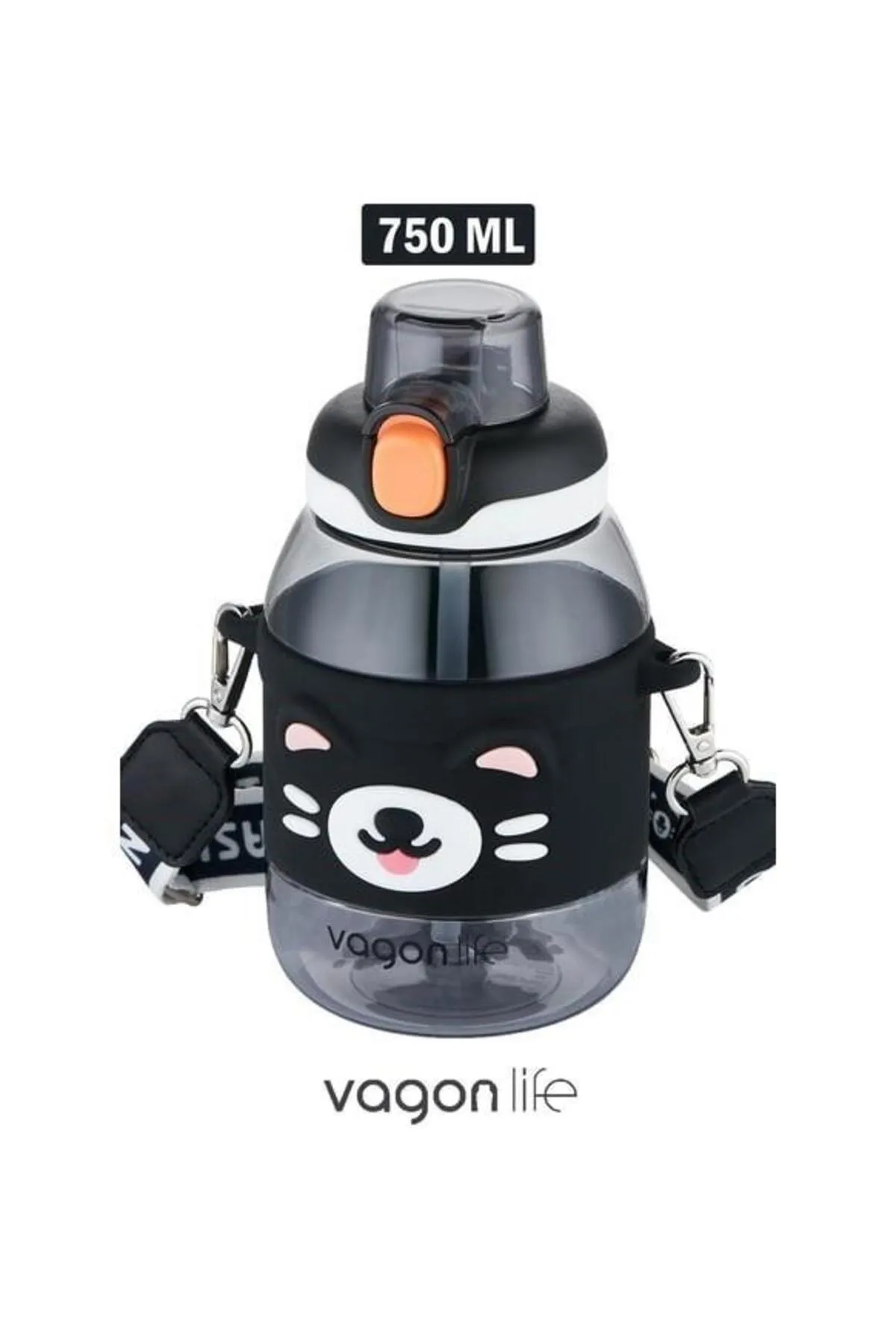 Vagonlife 600ml Hayvan Figürlü Pipetli Tritan Matara - 1 Adet / 2029 Vagonlife 600ml Hayvan Figürlü Pipetli Tritan Matara - 1 Adet / 2029