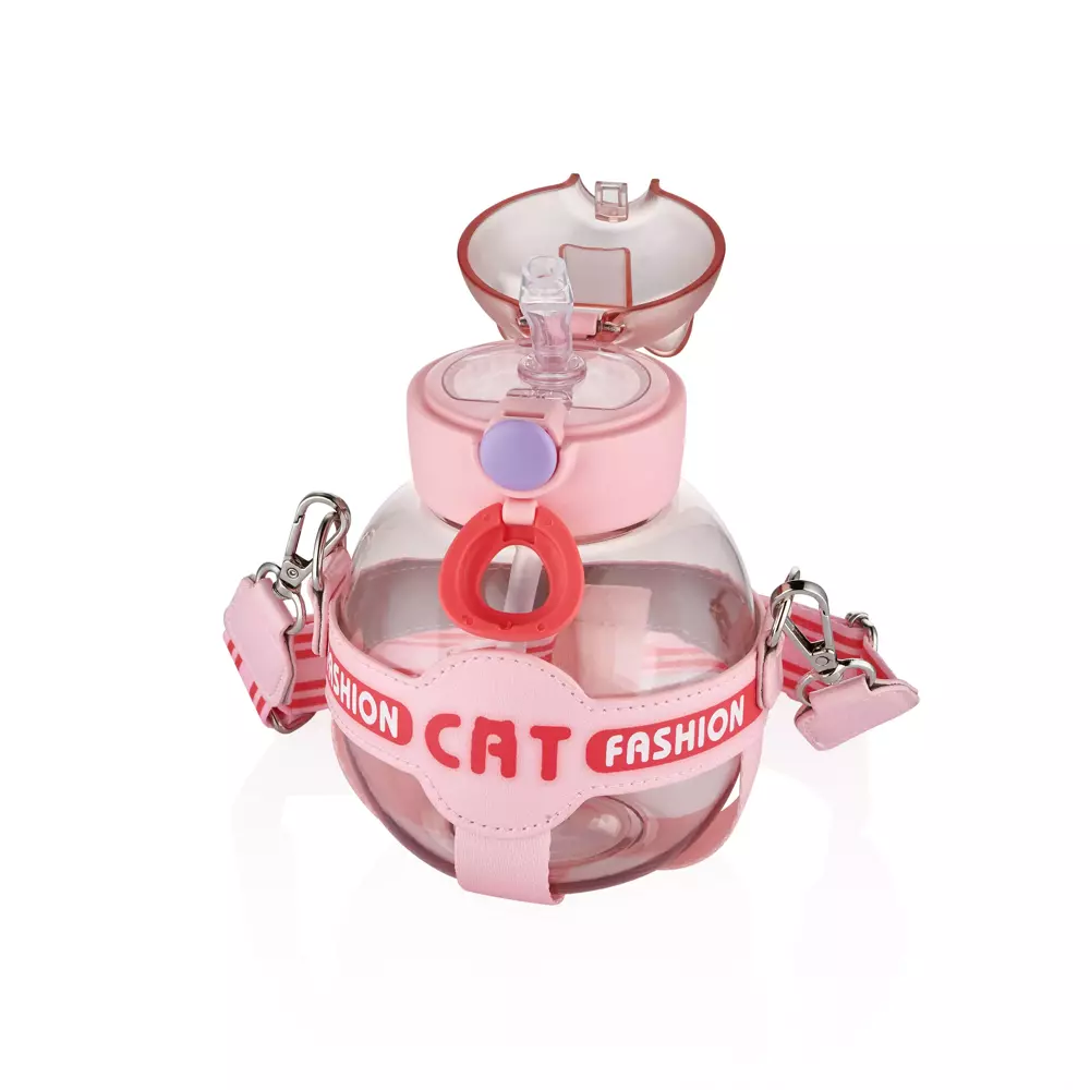 Vagonlife Cat 720ml Pipetli Tritan Matara - 1 Adet / 2031 Vagonlife Cat 720ml Pipetli Tritan Matara - 1 Adet / 2031