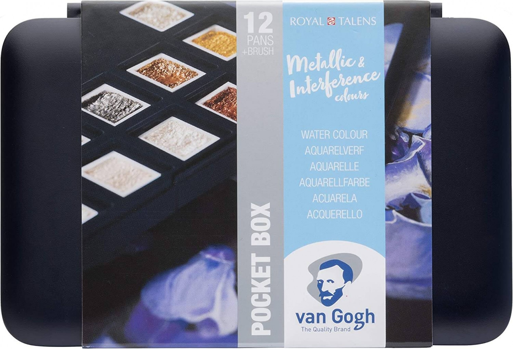 Van Gogh 12'li Metalik Renk Tablet Sulu Boya Seti Plastik Kutulu / 20808640