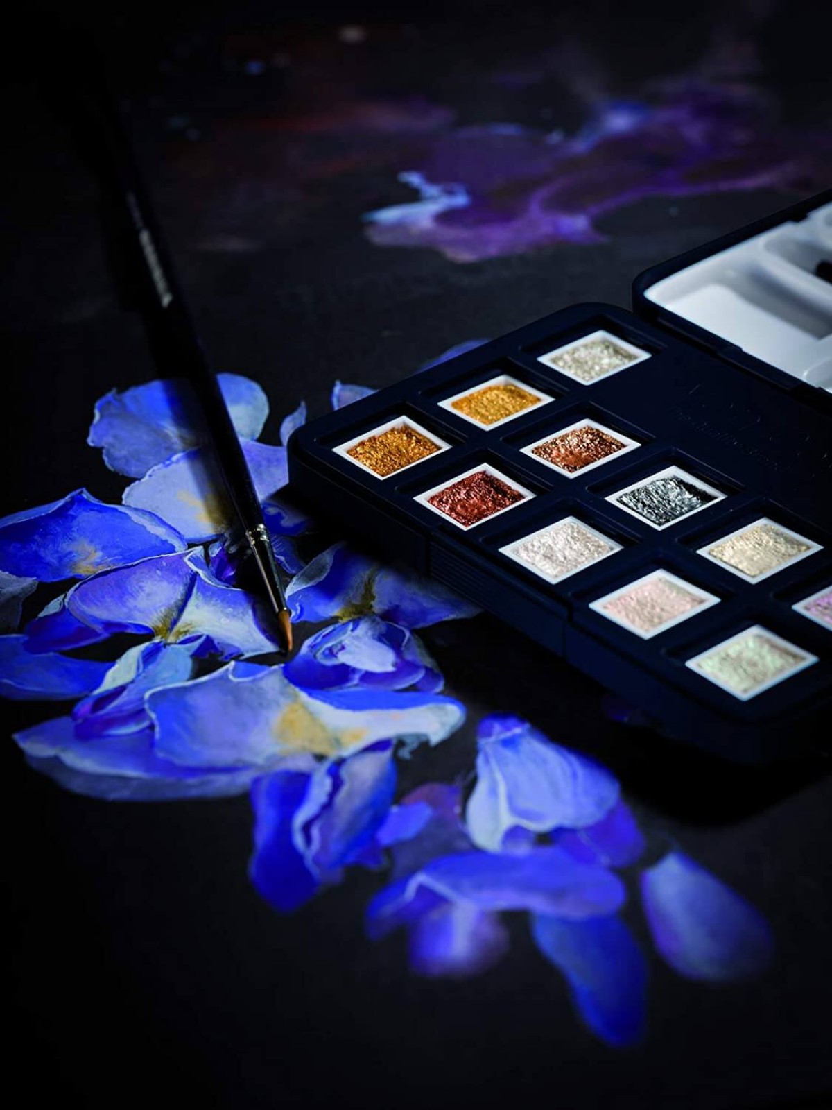 Van Gogh 12'li Metalik Renk Tablet Sulu Boya Seti Plastik Kutulu / 20808640