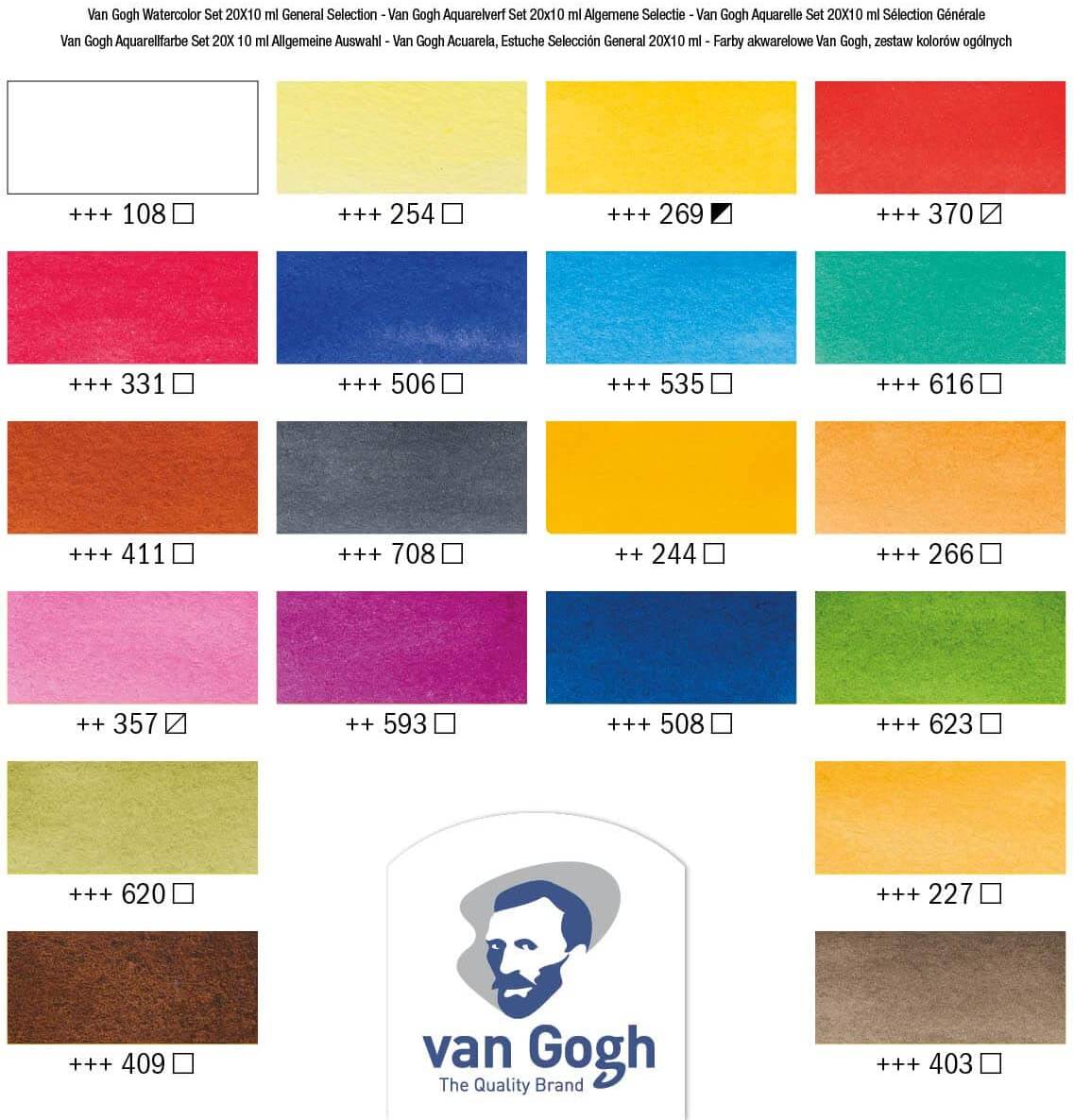 Van Gogh 20x10ml Tüp Sulu Boya Seti Karton Kutulu / 20820120 Van Gogh 20x10ml Tüp Sulu Boya Seti Karton Kutulu / 20820120