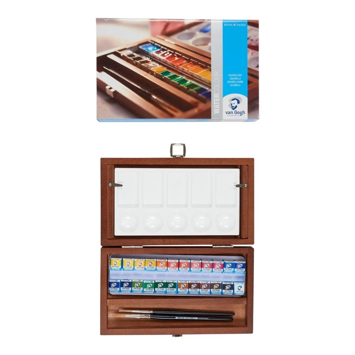 Van Gogh Watercolour 24'lü Ahşap Kutulu Tablet Sulu Boya Seti / 20848624