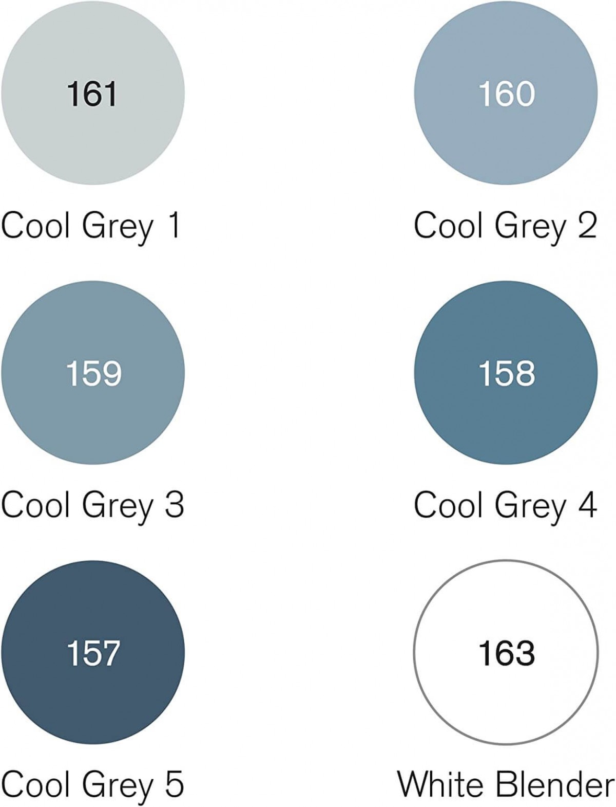 Winsor Newton 6'lı Pigment Marker Cool Greys / 0290042