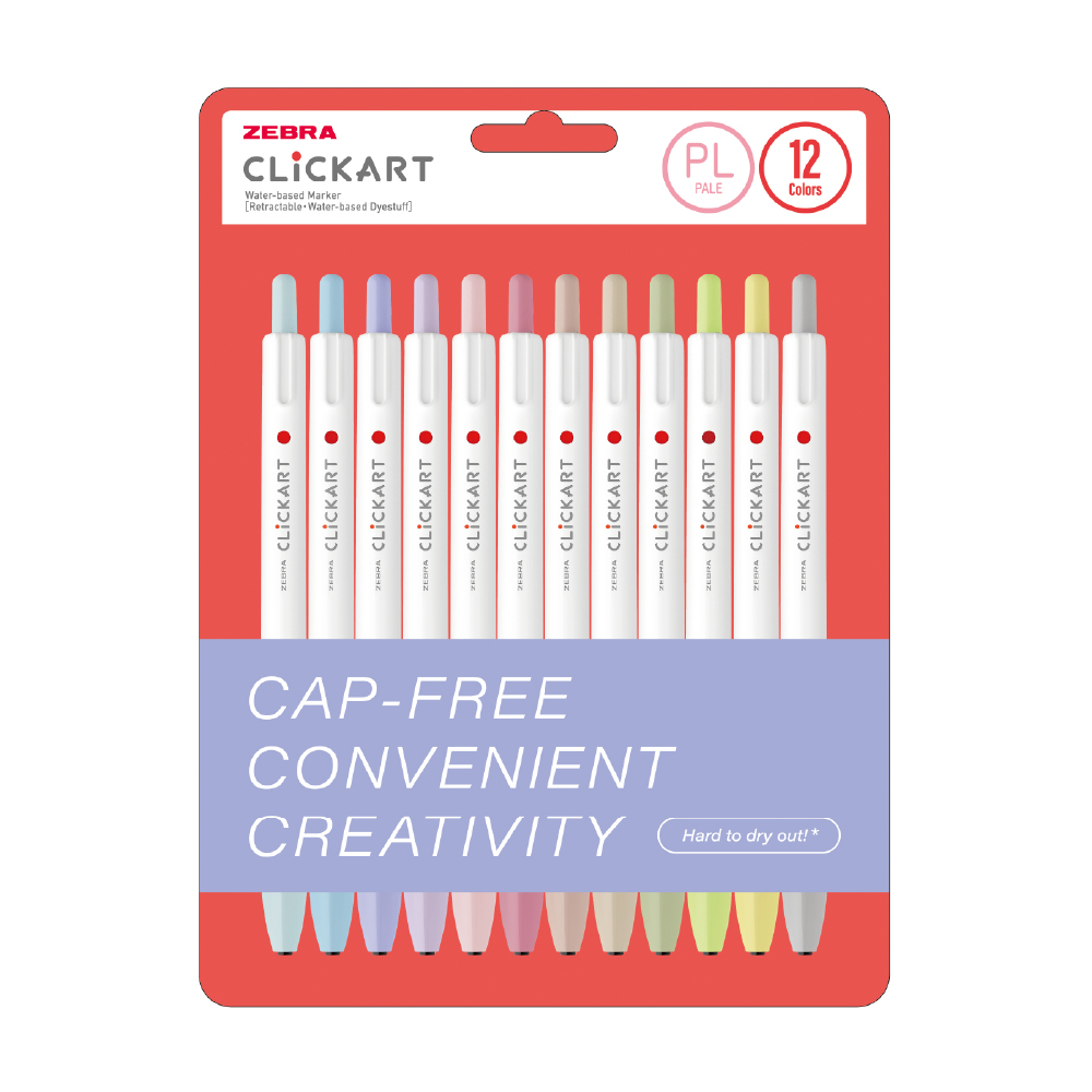 Zebra ClickArt Market Pen 0.6mm 12'li Tükenmez Kalem Seti Pastel Colours / WYSS22-12CZPL Zebra ClickArt Market Pen 0.6mm 12'li Tükenmez Kalem Seti Pastel Colours / WYSS22-12CZPL