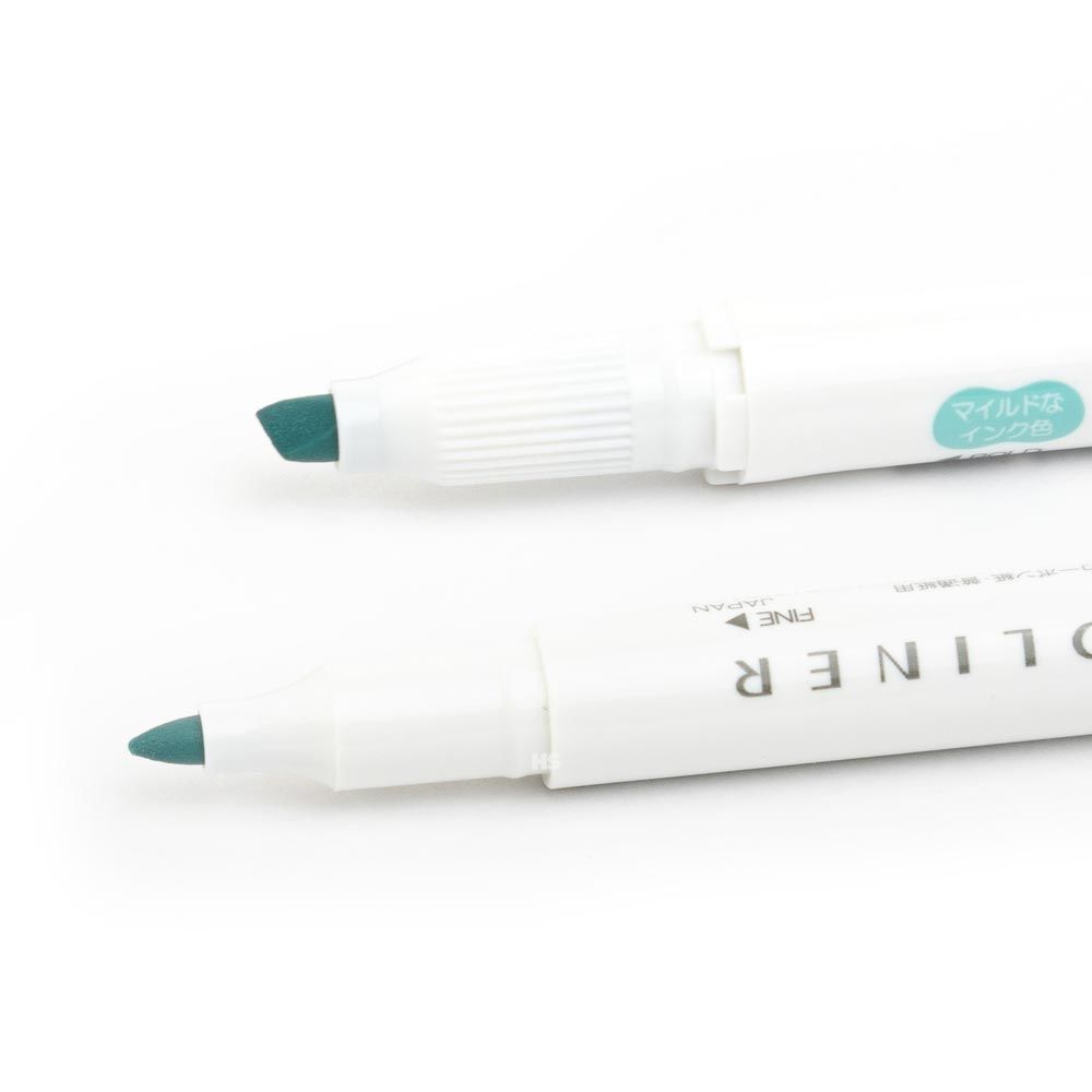 Zebra Mildliner Çift Taraflı İşaretleme Kalemi 5'li Set- (Canlı Renkler-YEŞİL RENK)