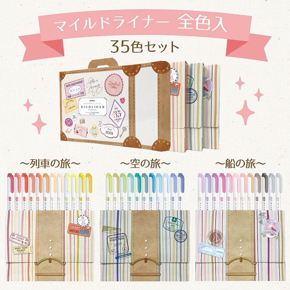 Zebra Mildliner Limited Edition 35'li Çift Uçlu Fosforlu İşaretleme Kalemi Seti - Hediye Kutulu / WKT7-35C Zebra Mildliner Limited Edition 35'li Çift Uçlu Fosforlu İşaretleme Kalemi Seti - Hediye Kutulu / WKT7-35C